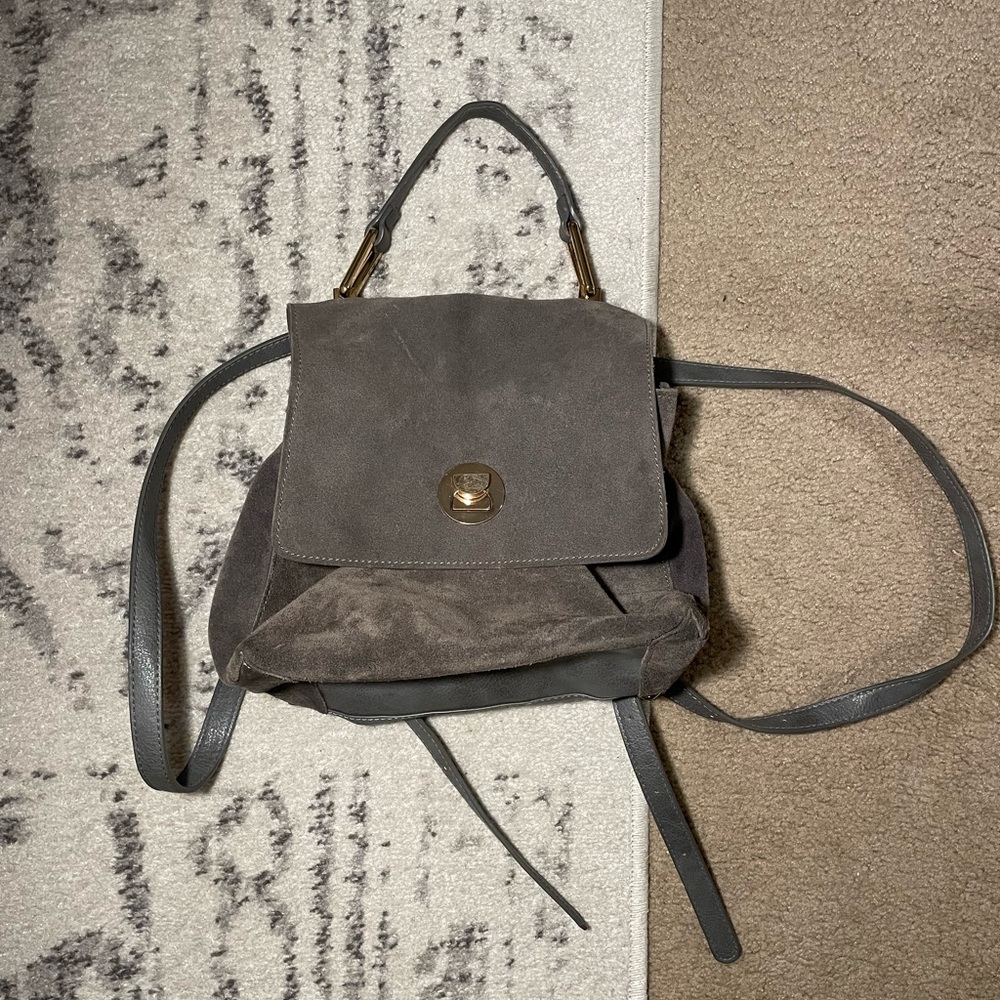 Forever 21 Gray Suede Backpack